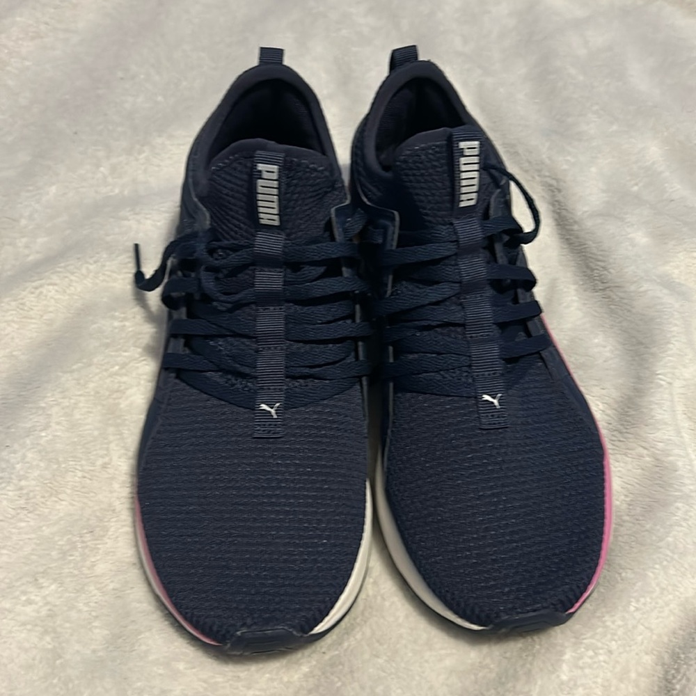 Puma SoftRide Sophia Women's Running Shoes size 10 Navy White Pink